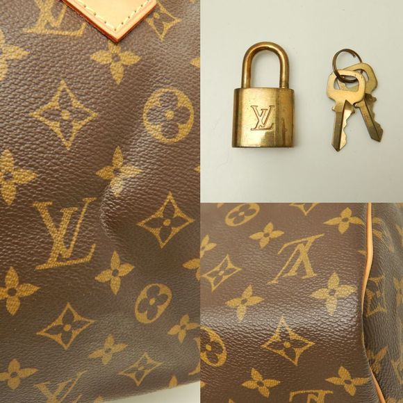 Louis Vuitton Monogram Speedy 30 Handbag Brown - Picture 6 of 7